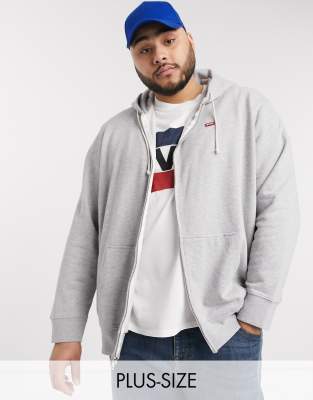 levi's grey zip hoodie