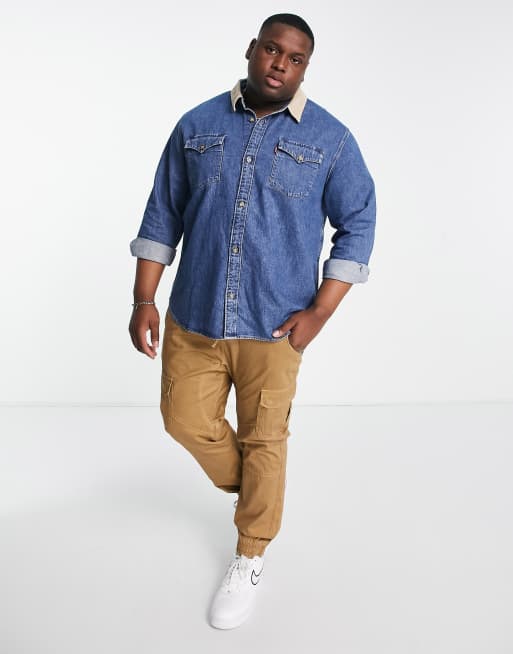 Levi's big and on sale tall denim shirts