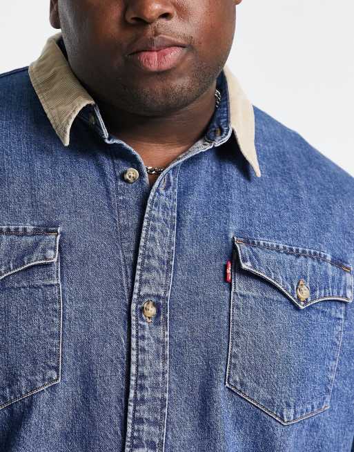 Top 84+ imagen levi’s big and tall denim shirts