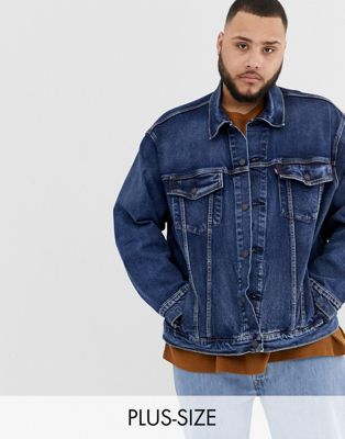 big and tall blue jean jacket