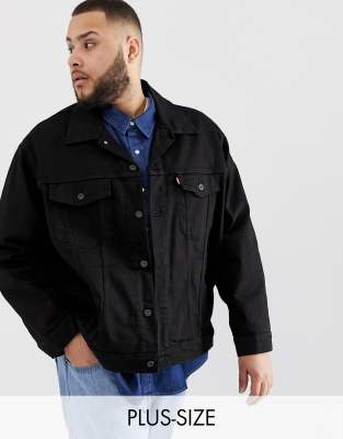 levis black denim jacket with fur