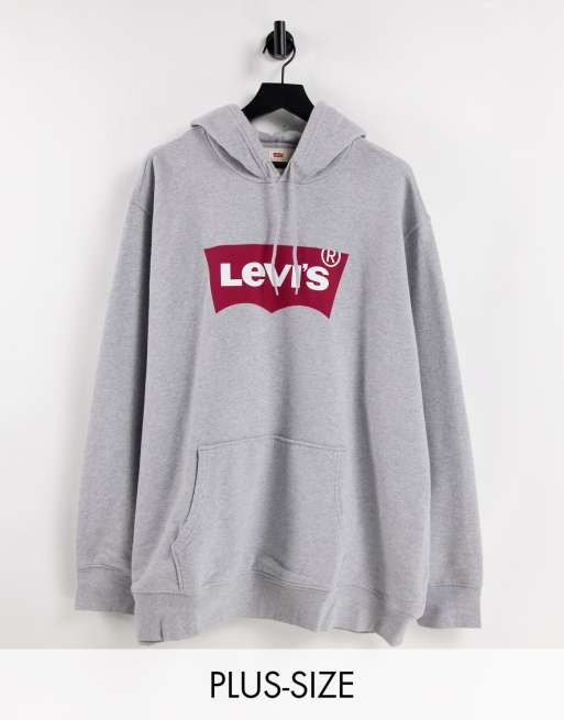 Levi s Big Tall graphic hoodie in gray