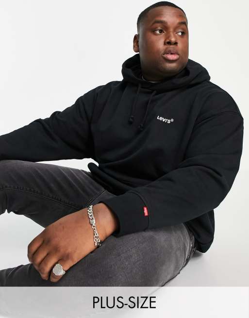 Levi s Big Tall hoodie with small logo in black ASOS