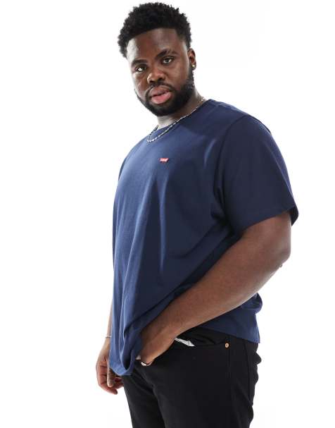 Levi's Big & Tall Original batwing logo t-shirt in navy - view 1