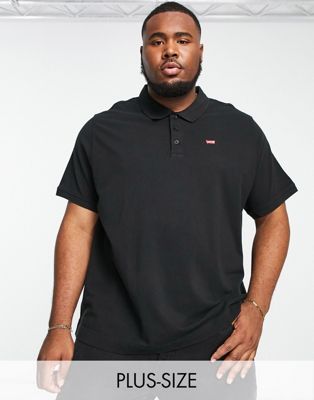Levi's Big & Tall polo in black with small logo - ASOS Price Checker
