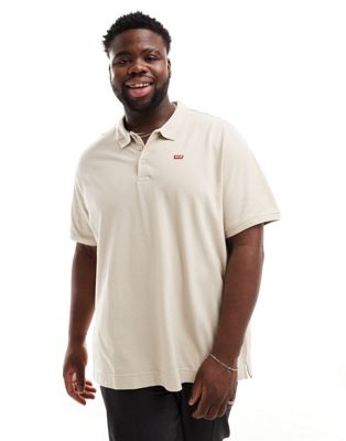 Levi's Big & Tall polo shirt with small logo in tan