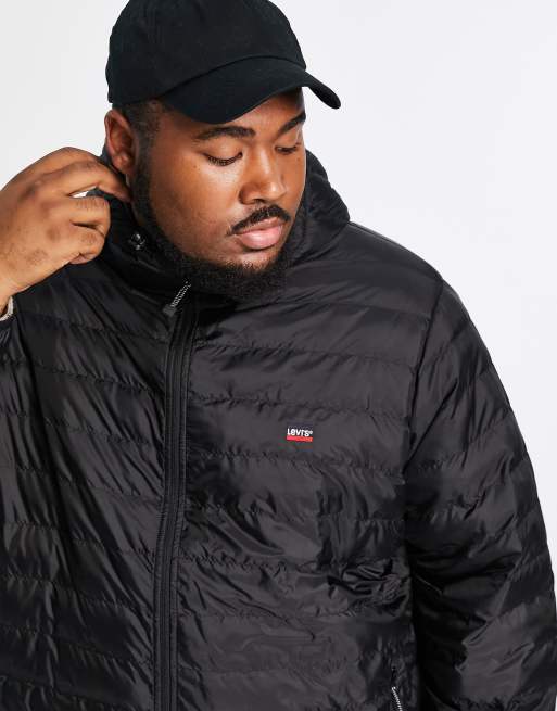 Levi's Big & Tall Presido puffer jacket in black | ASOS