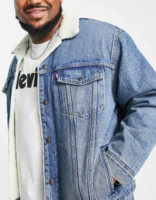 Big and tall 2024 levi trucker jacket