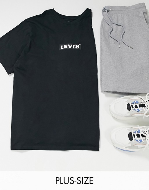 Levi's Big & Tall small boxtab logo t-shirt in black
