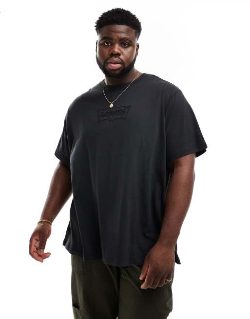 Levi's - Big & Tall - Sort T-shirt med broderet flagermusvinge
