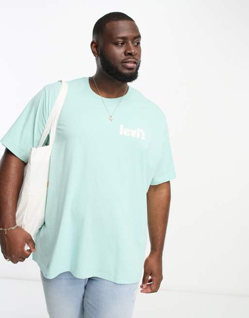 Levi s Big Tall t shirt in light blue with small poster logo