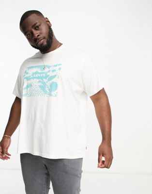 Levi's Big & Tall t-shirt in white with chest logo placement print