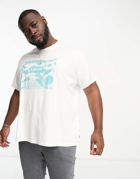 Levi's Big & Tall - T-shirt in wit met logoprint op de borst - view 1