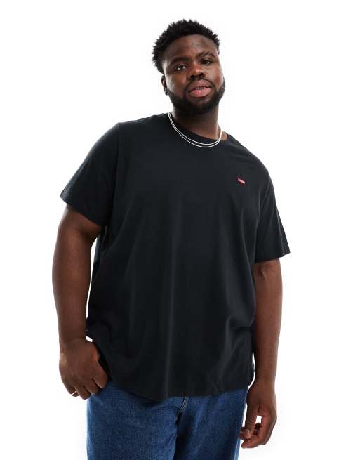 Levi's Big & Tall - T-shirt met origineel vleermuislogo in zwart