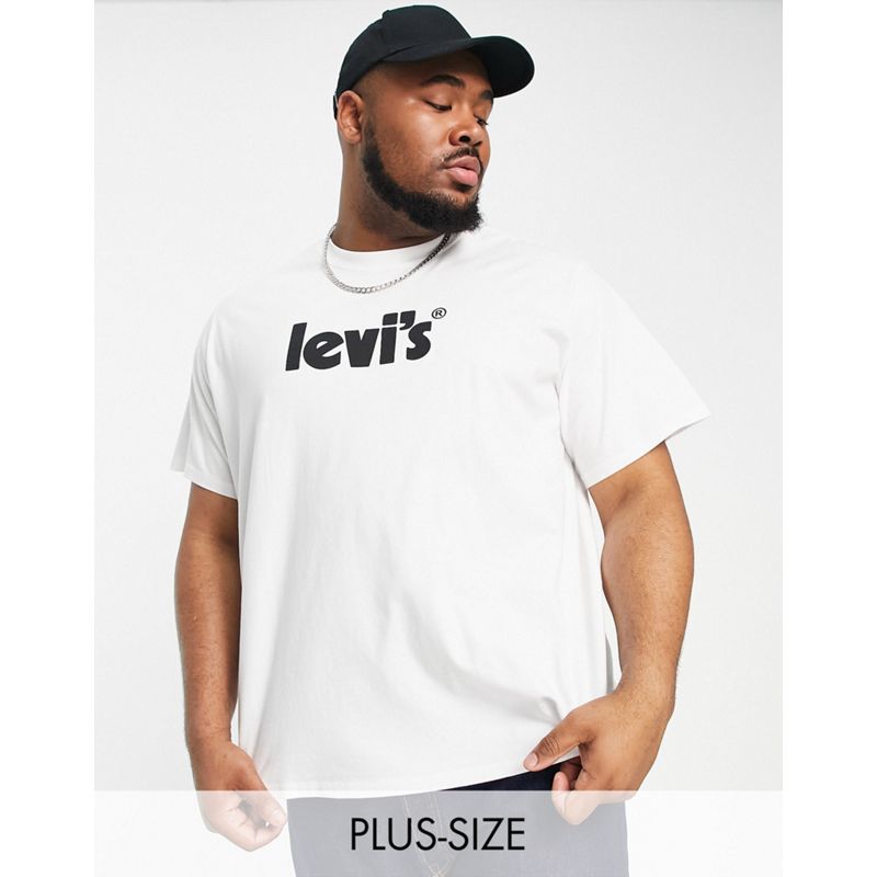Levi's – Big & Tall – T-Shirt mit Logo in Weiß