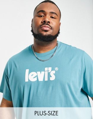 Levi's Big & Tall t-shirt with poster logo in teal green