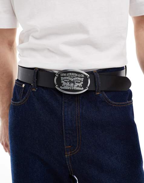 Levi's – Billy – Svart läderskärp med spänne - view 1