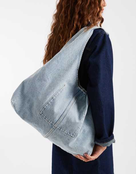 Levi's – Blå slouchy shoppingväska i denim - view 1