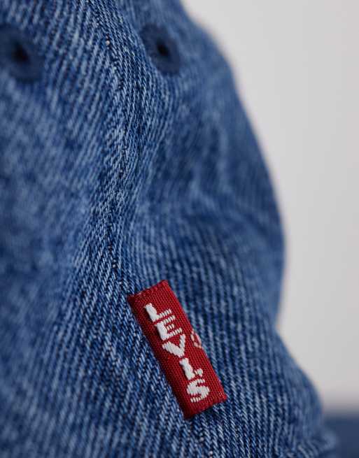 Levi's - Blå ternet bøllehat med løbesnor, 3 af 3