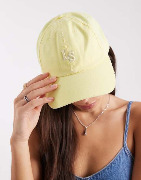Levi's – Bladożółta płócienna czapka z daszkiem i logo - view 1