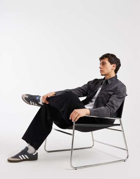 Levi's – Bleksvart, avslappnad jeansskjorta i cowboystil - view 1