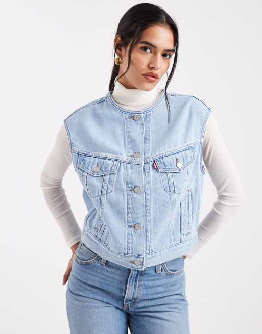 Levi's – Blouson-Jeansweste im Vintage-Stil in Blau