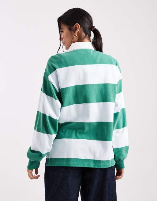 Levi's bluza rugby w paski w kolorze zielonym, 2 z 4