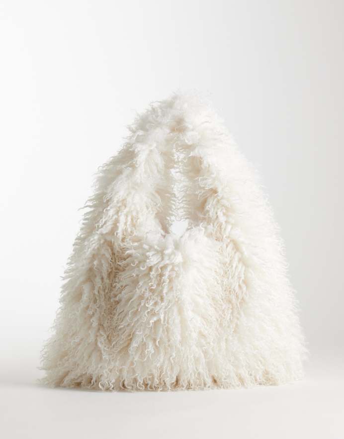 Levi's bolso de hombro fluffy Emerson en blanco roto