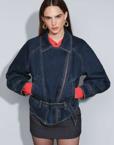 Levi's bomber en jean cintré années 80 bleu - view 1