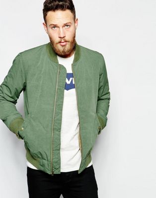 Levis | Levi's Bomber Jacket Varsity Padded Thermore Lining in Green