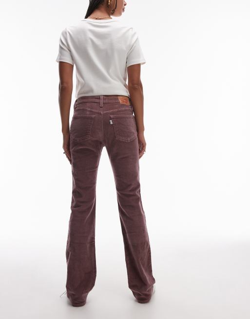 Levi's – Bootcut-Jeans aus Cord in Altrosa mit sehr niedrigem Bund, 2 von 5