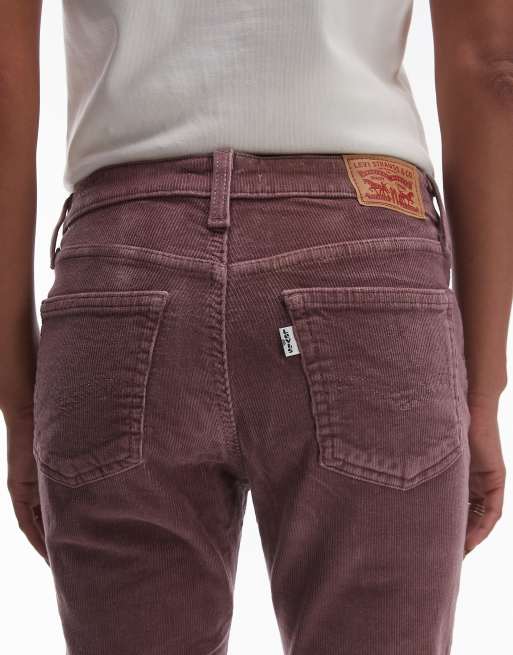 Levi's – Bootcut-Jeans aus Cord in Altrosa mit sehr niedrigem Bund, 4 von 5