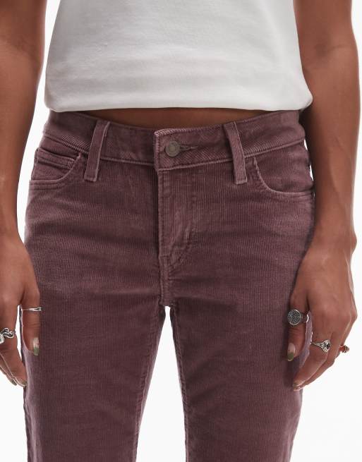 Levi's – Bootcut-Jeans aus Cord in Altrosa mit sehr niedrigem Bund, 5 von 5