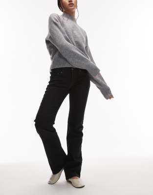 Levi's - Bootcut-Jeans in Schwarz mit superniedrigem Bund