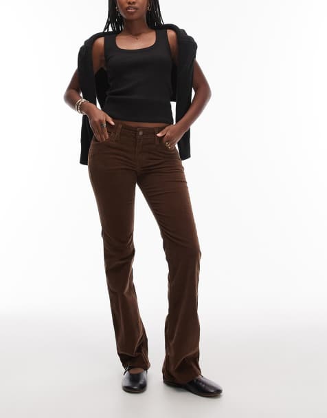 Levi's - Bootcut jeans met superlage taille in bruin - view 1