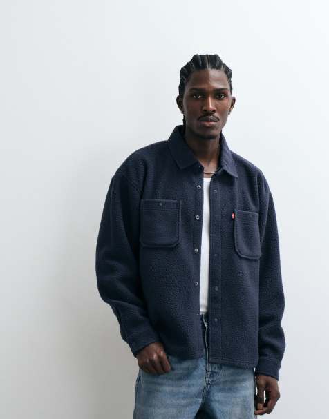 Levi's borg shirt in blue - view 1