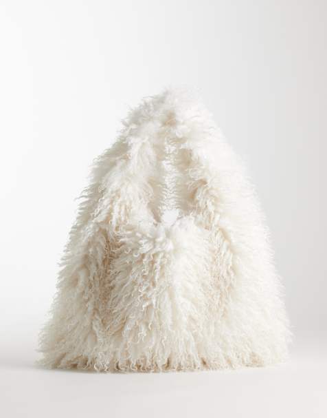 Levi's borsa a spalla fluffy Emerson bianco sporco - view 1