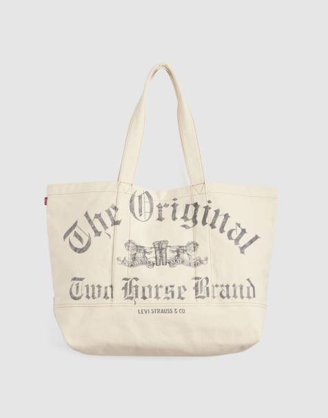 Levi's borsa shopper grafica XL bianca - view 1
