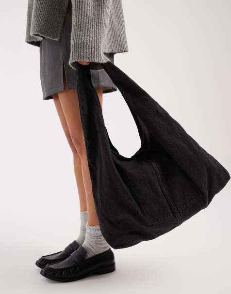 Levi's - Borsa shopping extra larga in denim nera - view 1