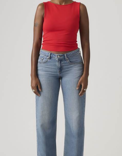 Levi's – Boss – Locker geschnittene Business-Jeans in Blau mit niedrigem Bund - view 1