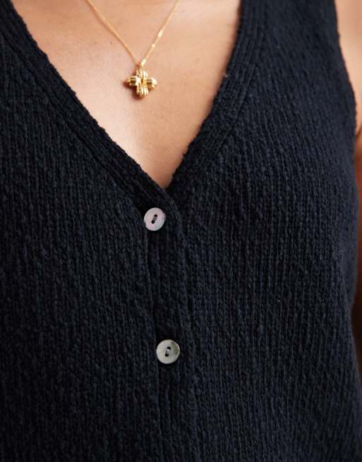Levi's boucle vest in black, 4 of 4