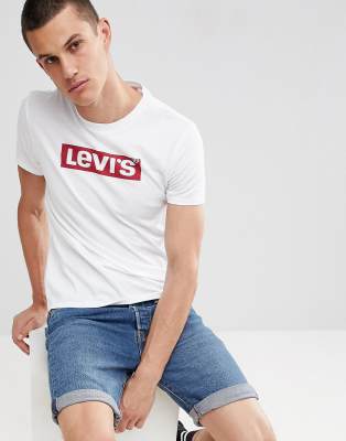 Levi's box logo t-shirt in white | ASOS