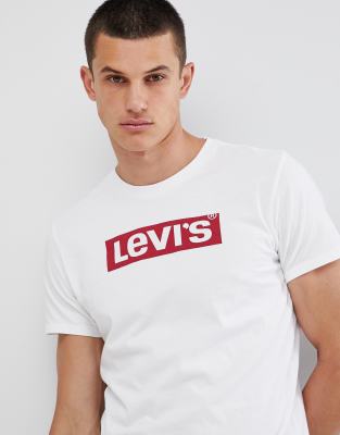 Levi's box logo t-shirt in white | ASOS