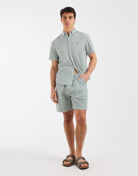 Levi's boxer shorts co-ord in green stripe - view 1