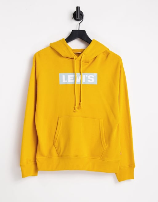 Levi's boxtab hoodie in mustard ASOS