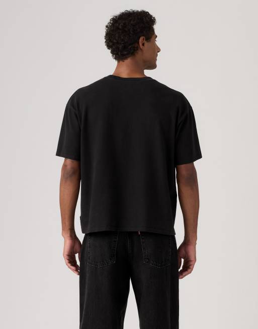 Levi's boxy T-shirt in zwart, 2 van 4