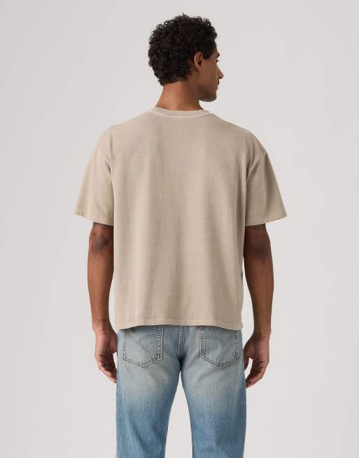 Levi's Boxy tee in beige, 2 of 4