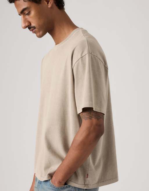 Levi's Boxy tee in beige, 3 of 4