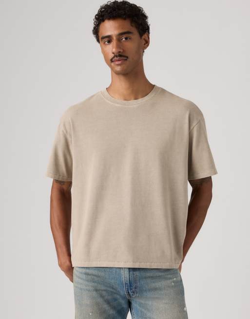 Levi's Boxy tee in beige, 4 of 4