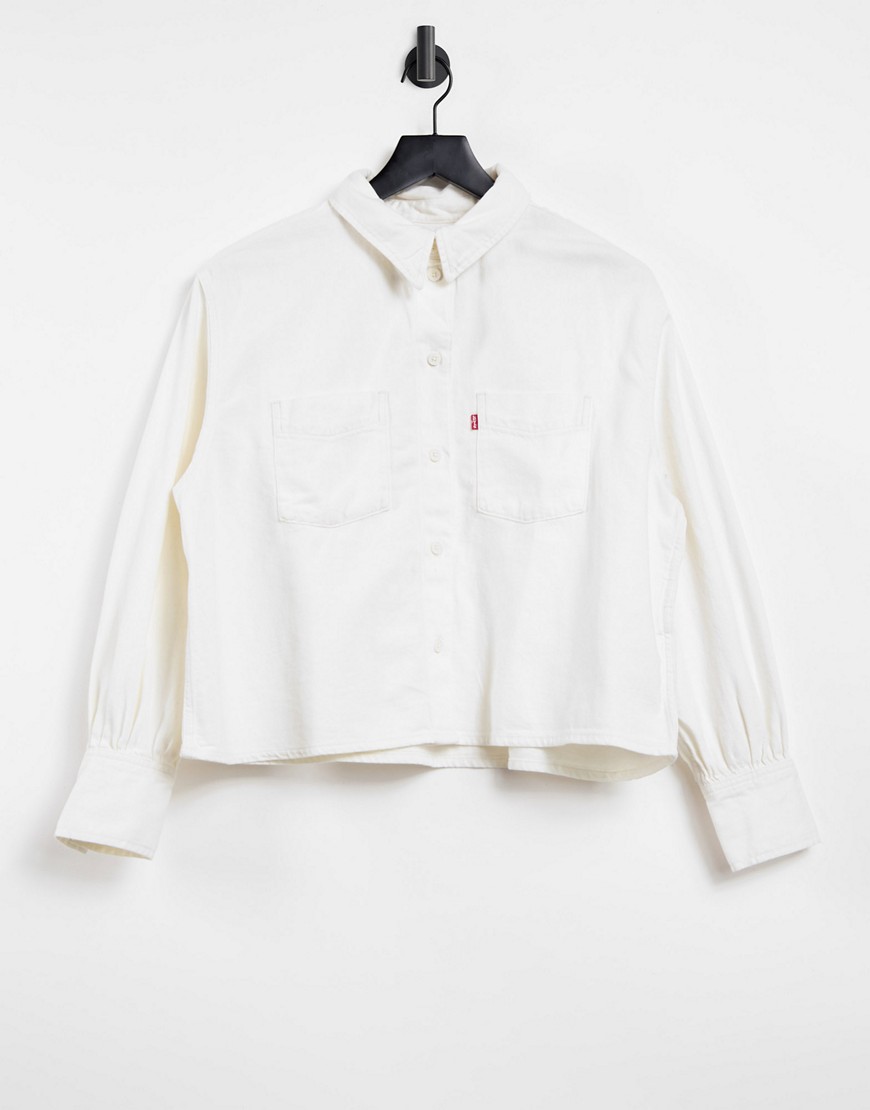Levi's boxy utility shirt in white